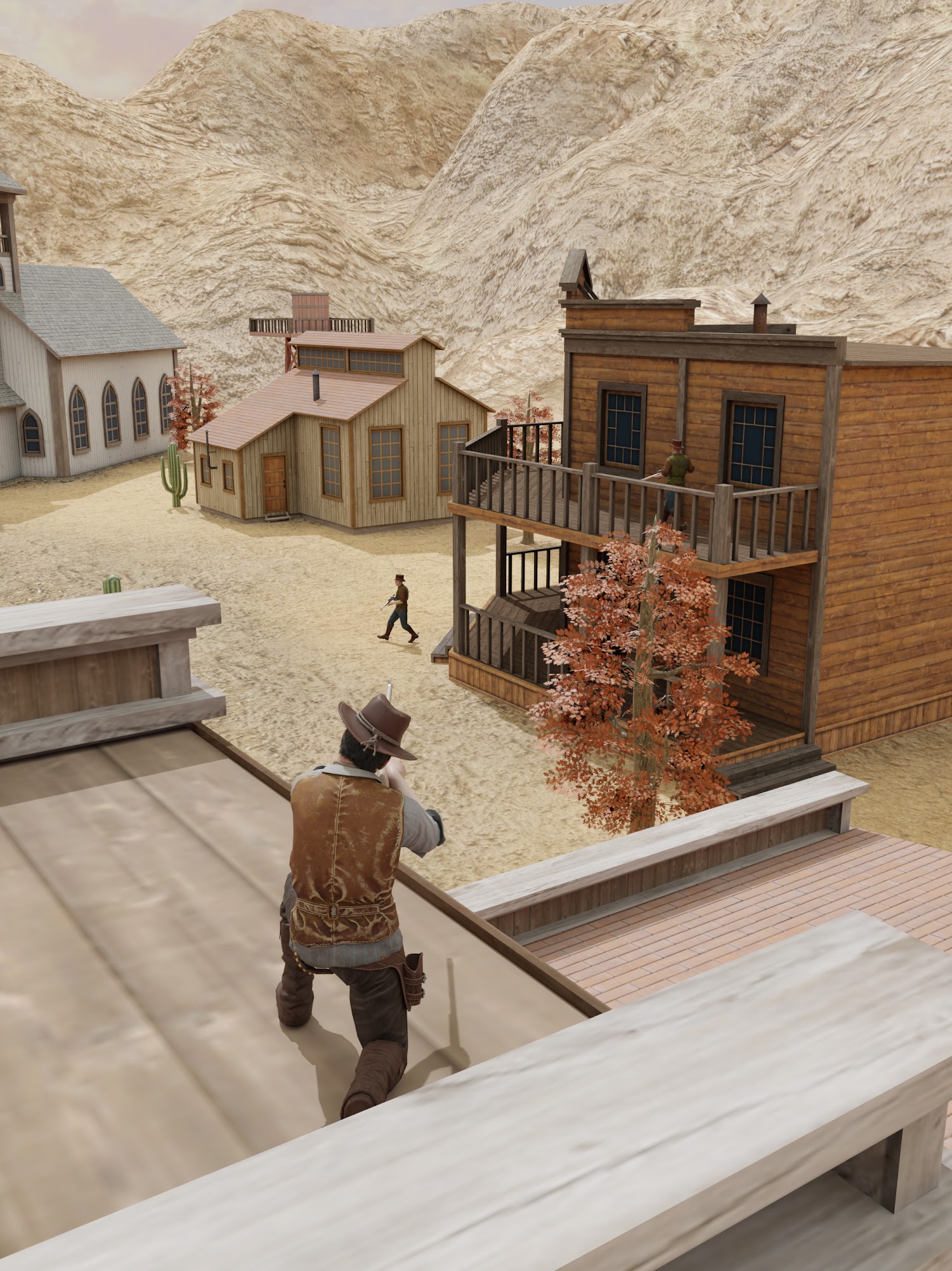 Wild West Sniper: Cowboy War captura de tela 1