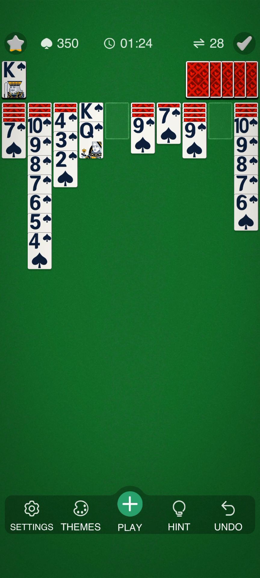 Spider Solitaire Classic スクリーンショット1