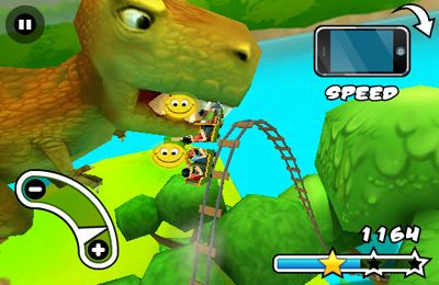 Racing games Jurassic 3D Rollercoaster Rush 2