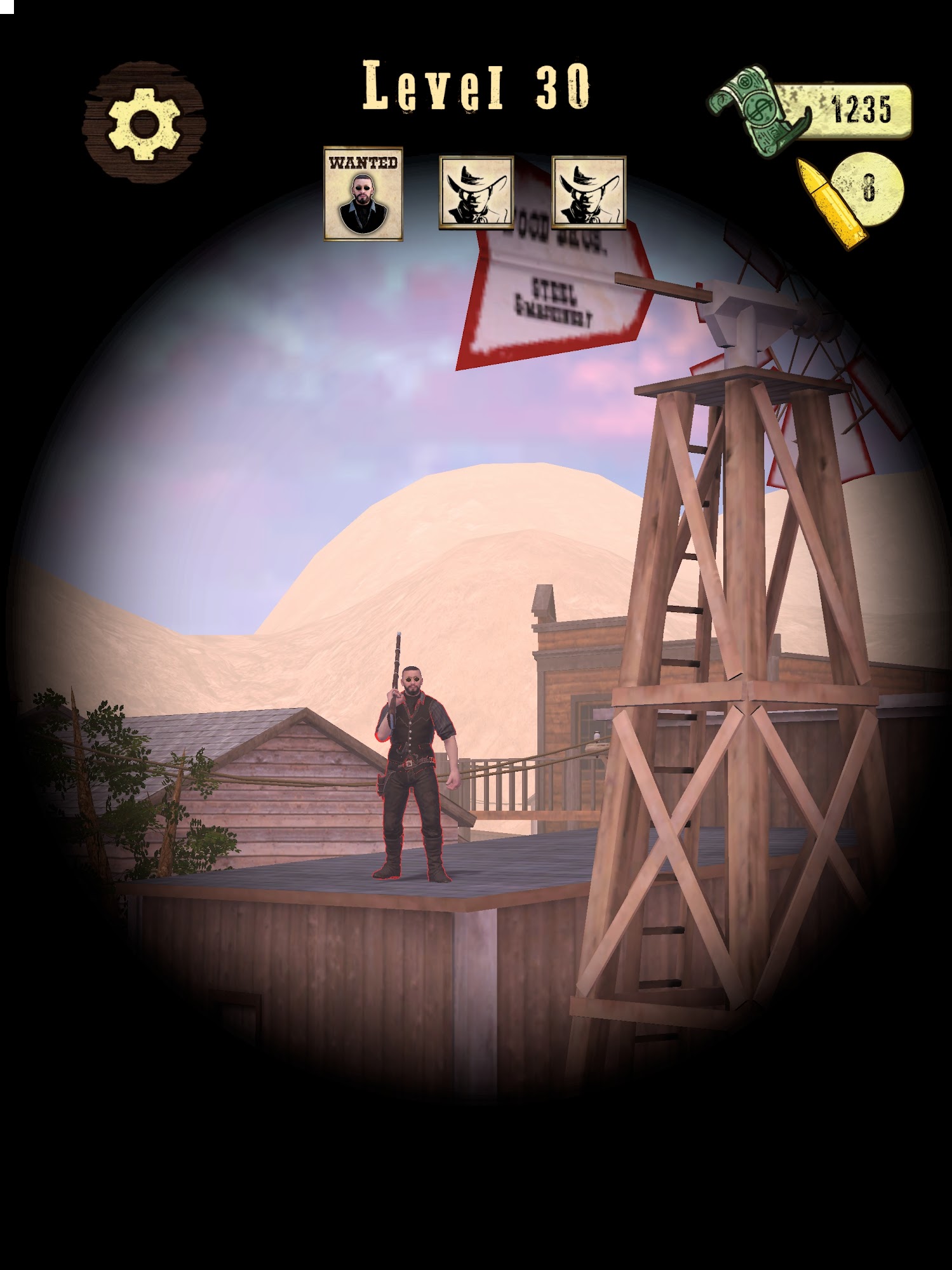 Wild West Sniper: Cowboy War captura de pantalla 1