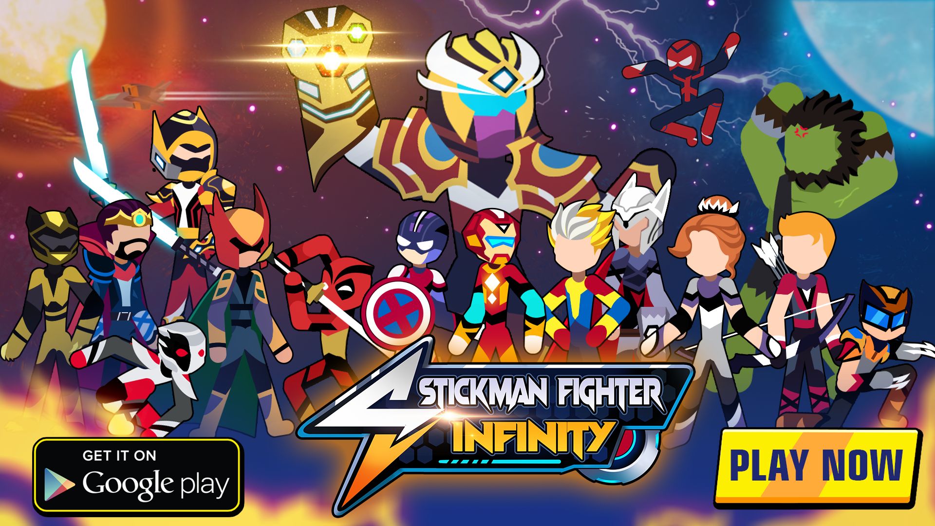 Stickman Fighter Infinity - Super Action Heroes screenshot 1