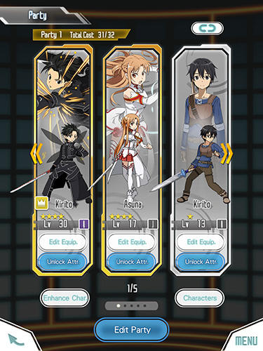 Sword art online: Memory defrag para Android