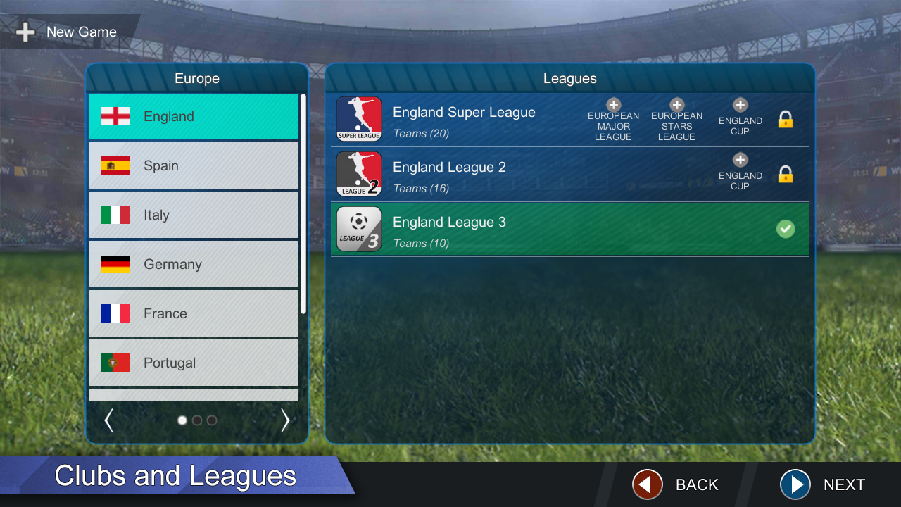 Pro League Soccer screenshot 1