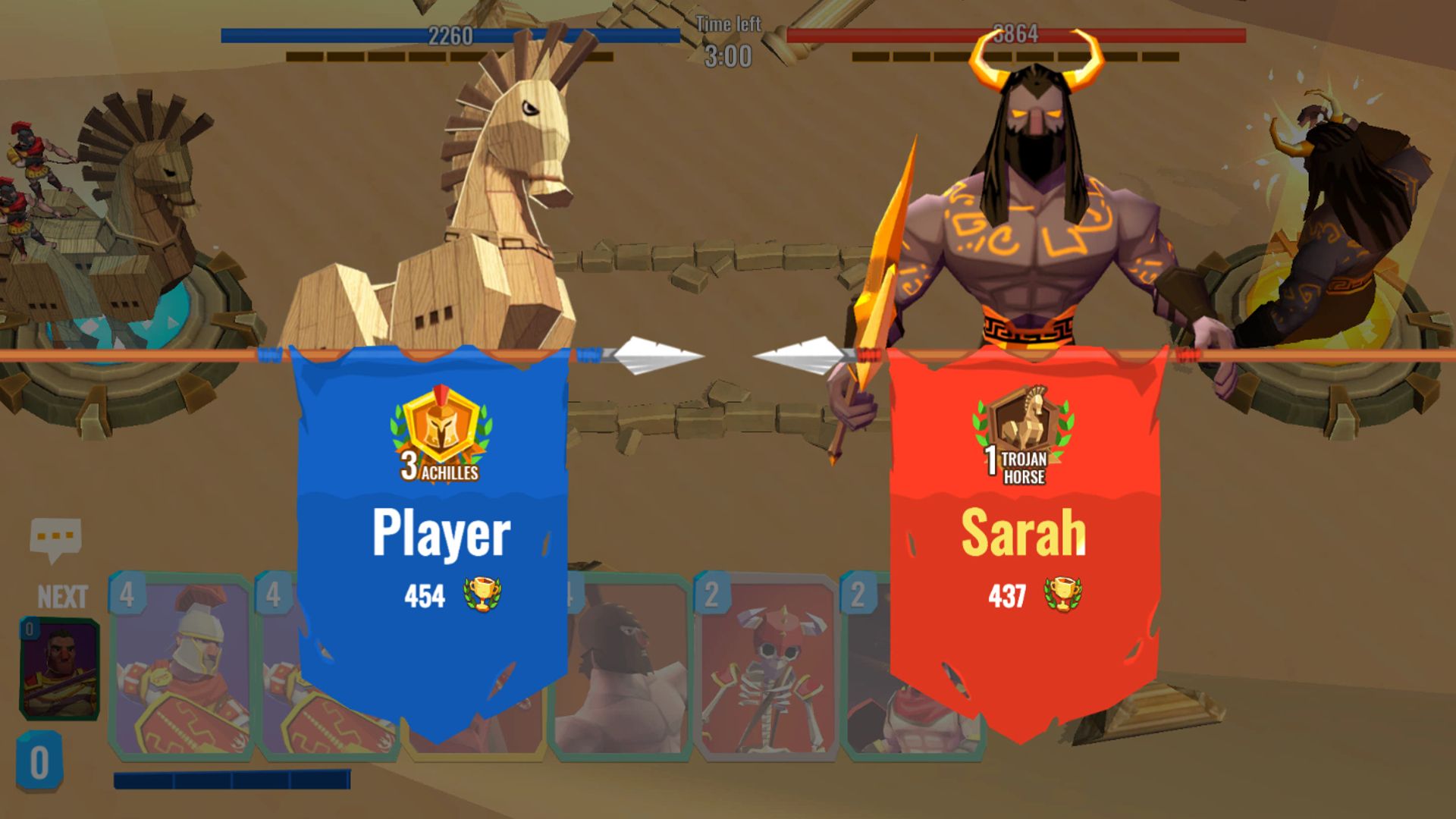 Trojan War 2: Clash Cards Game screenshot 1