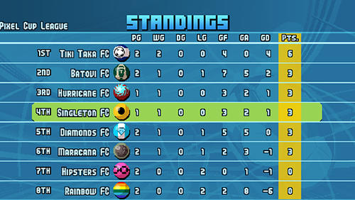 Pixel cup soccer 16 captura de pantalla 1