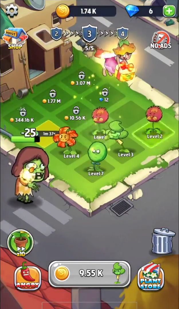 Merge Plants: Zombie Defense скриншот 1