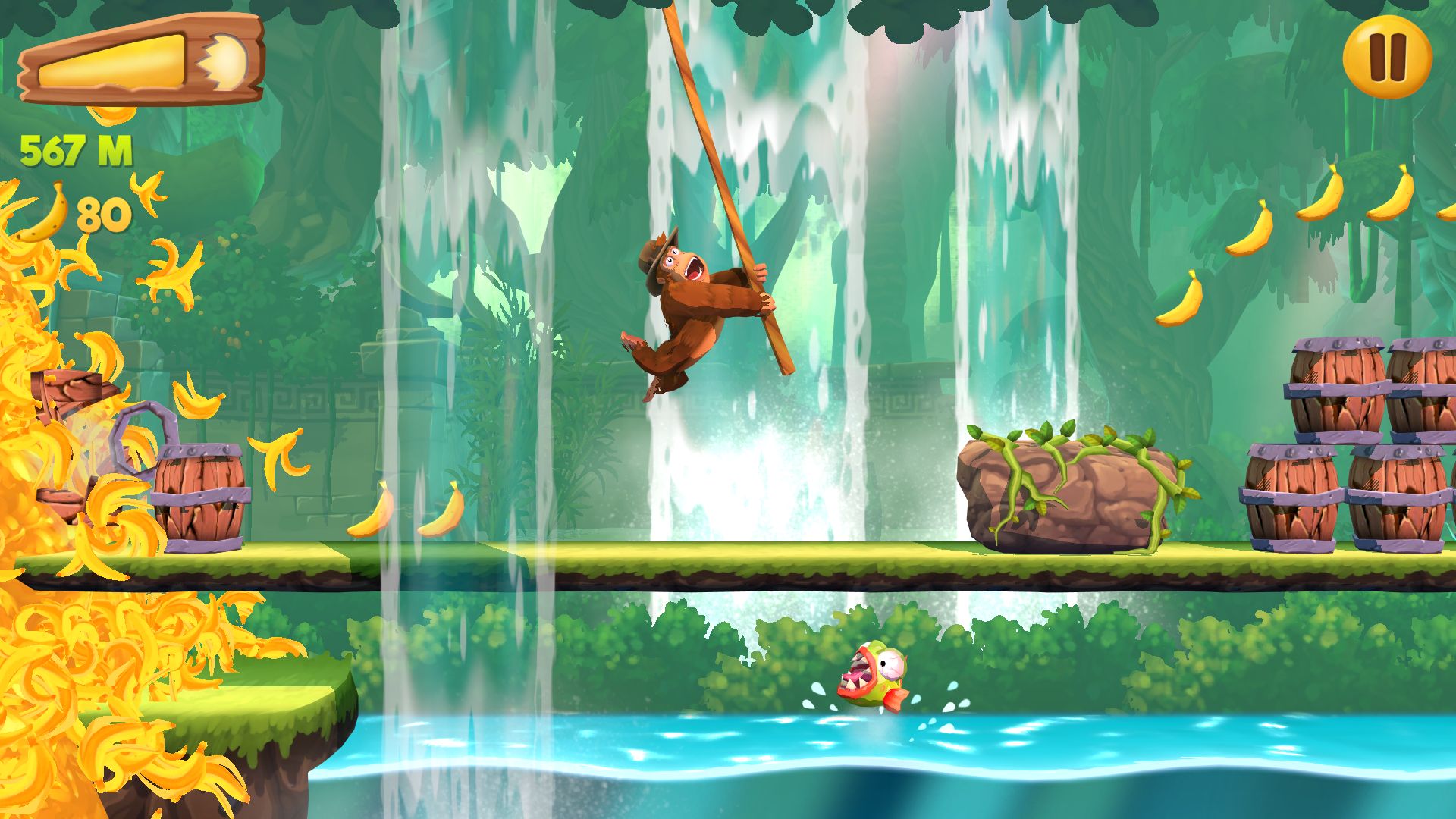 Banana Kong 2: Running Game captura de tela 1