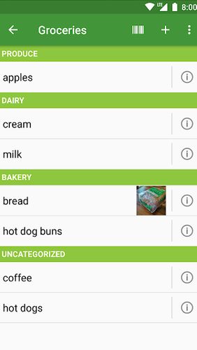 Other Our Groceries: Shopping list in English