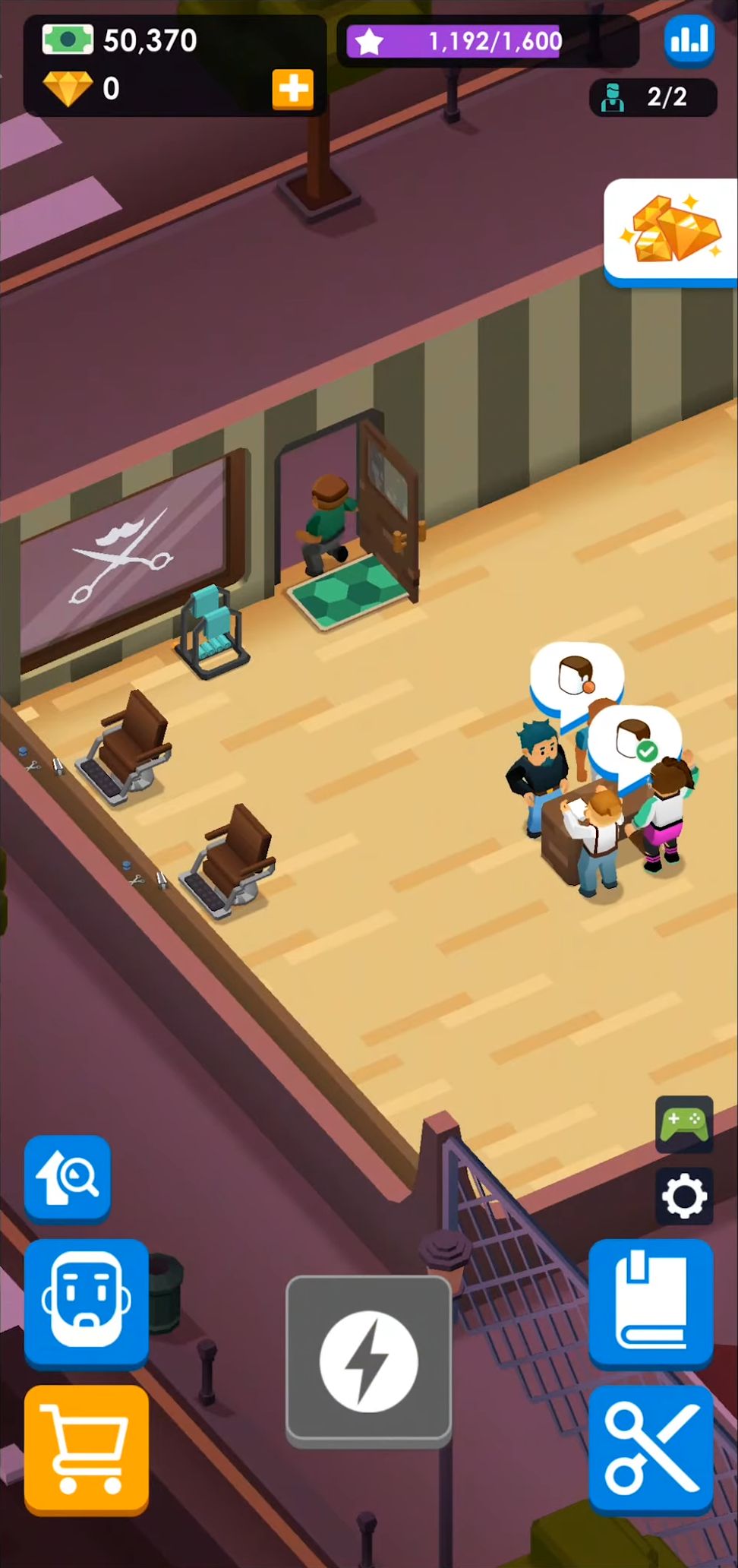 Idle Barber Shop Tycoon - Business Management Game スクリーンショット1