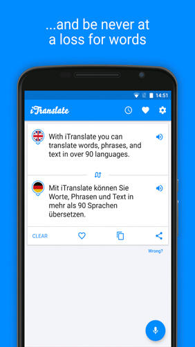 Aplicativo para Android iTranslate: Tradutor