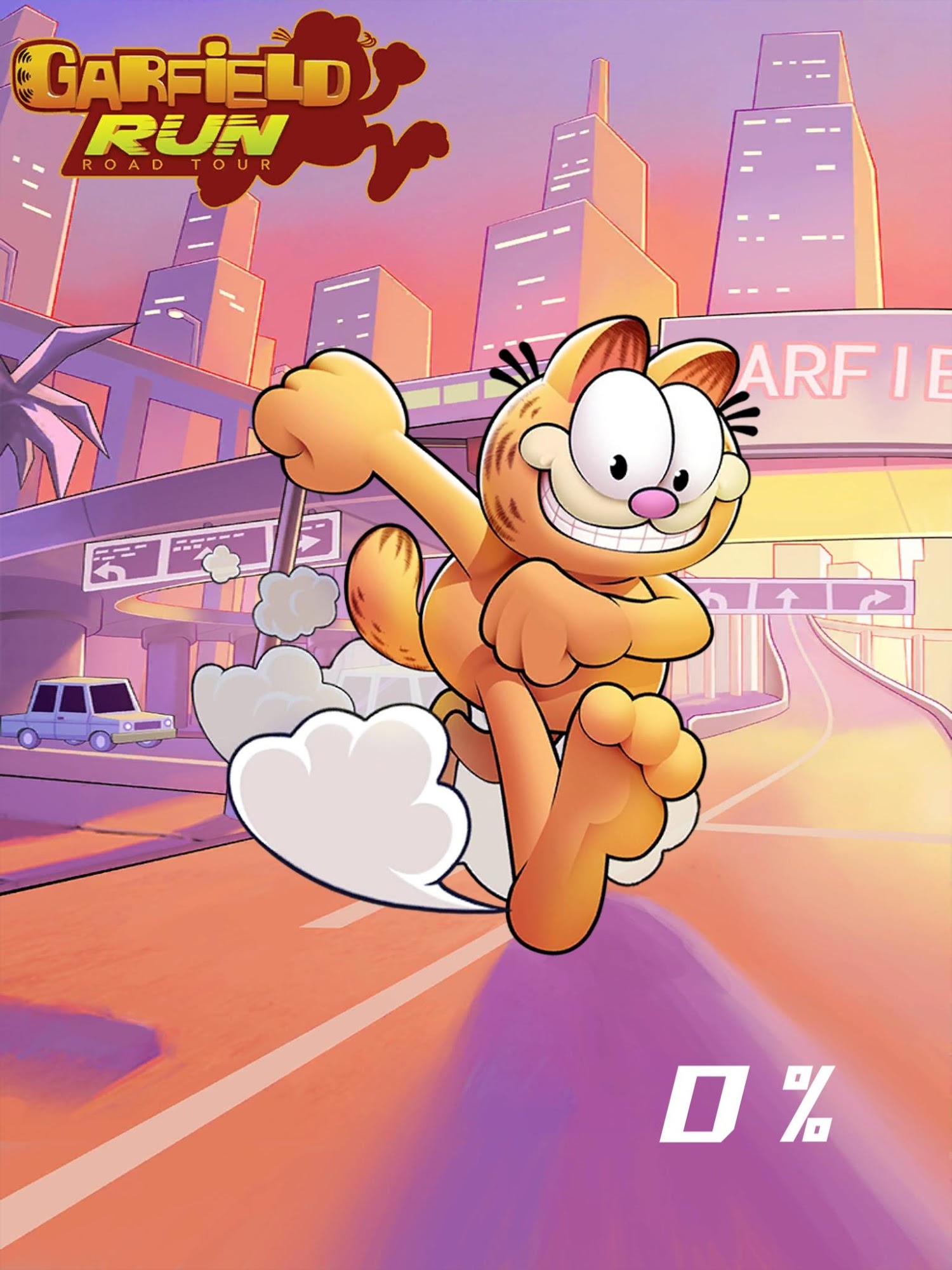 Garfield Run: Road Tour captura de pantalla 1