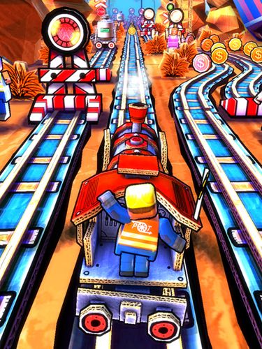 Corrida de trem do papel para iPhone grátis