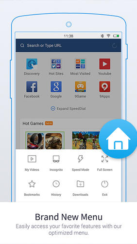 Completely clean version UC Browser: Mini without mods