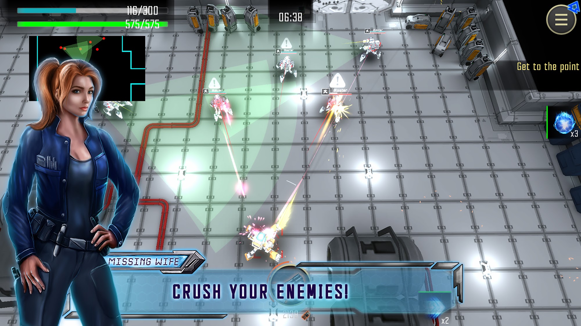 Robot Warrior: Top-down shooter. Offline game. para Android