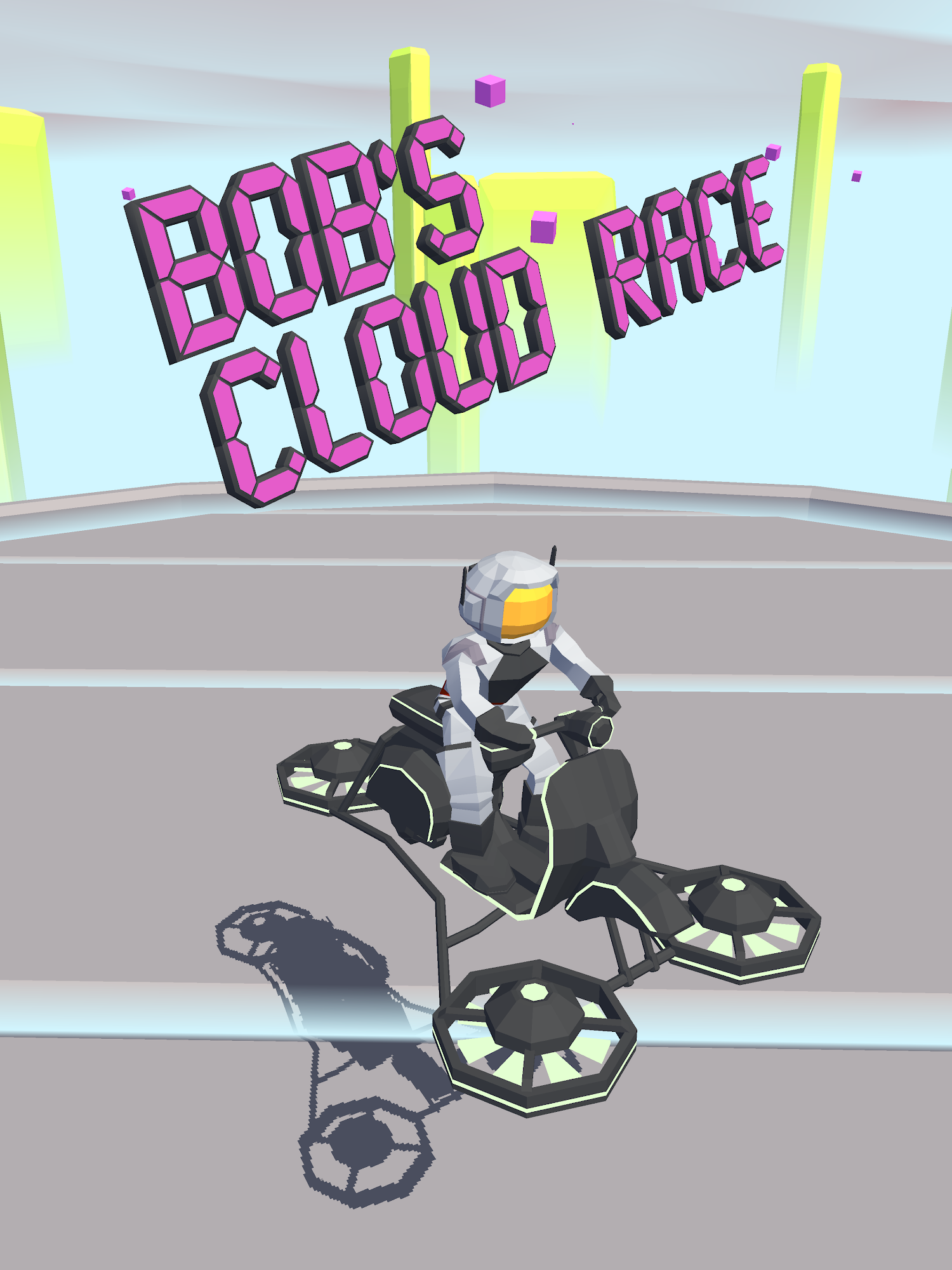 Bob's Cloud Race: Casual low poly game captura de pantalla 1