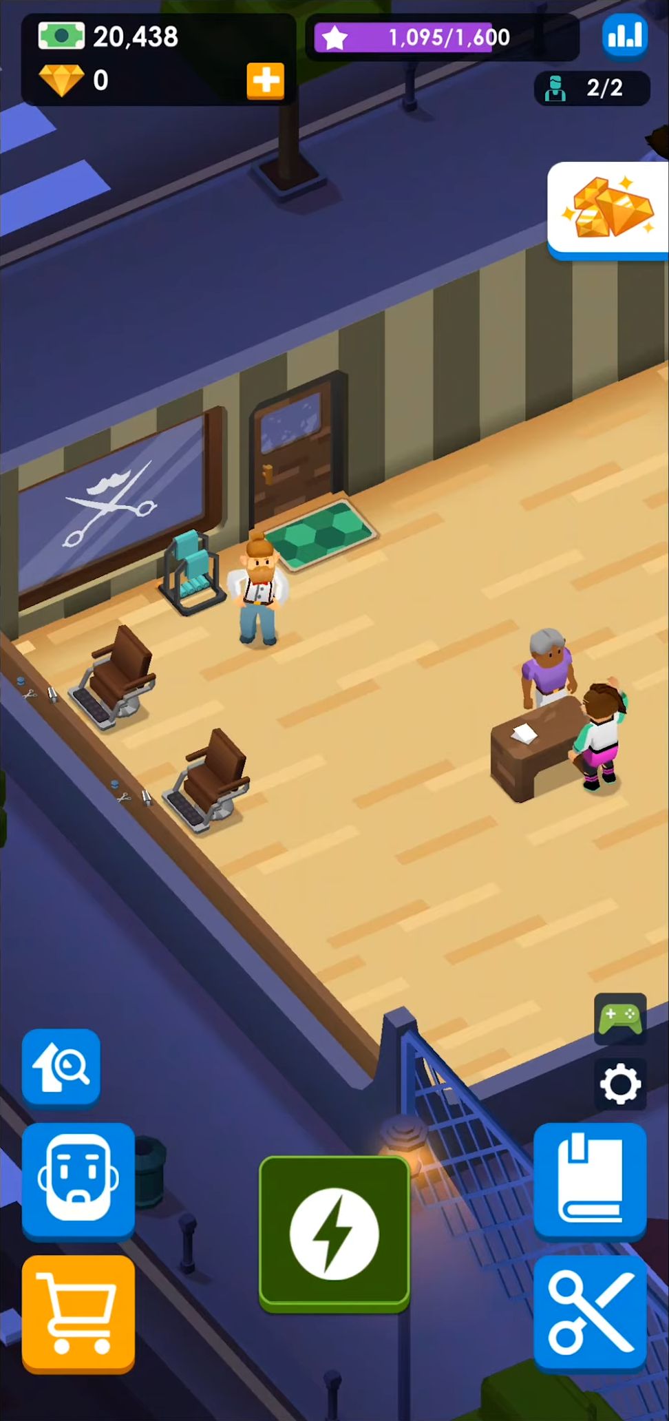 Idle Barber Shop Tycoon — Экономический симулятор скриншот 1