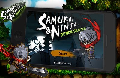 logo Samurai e Ninja - assassino do demônio